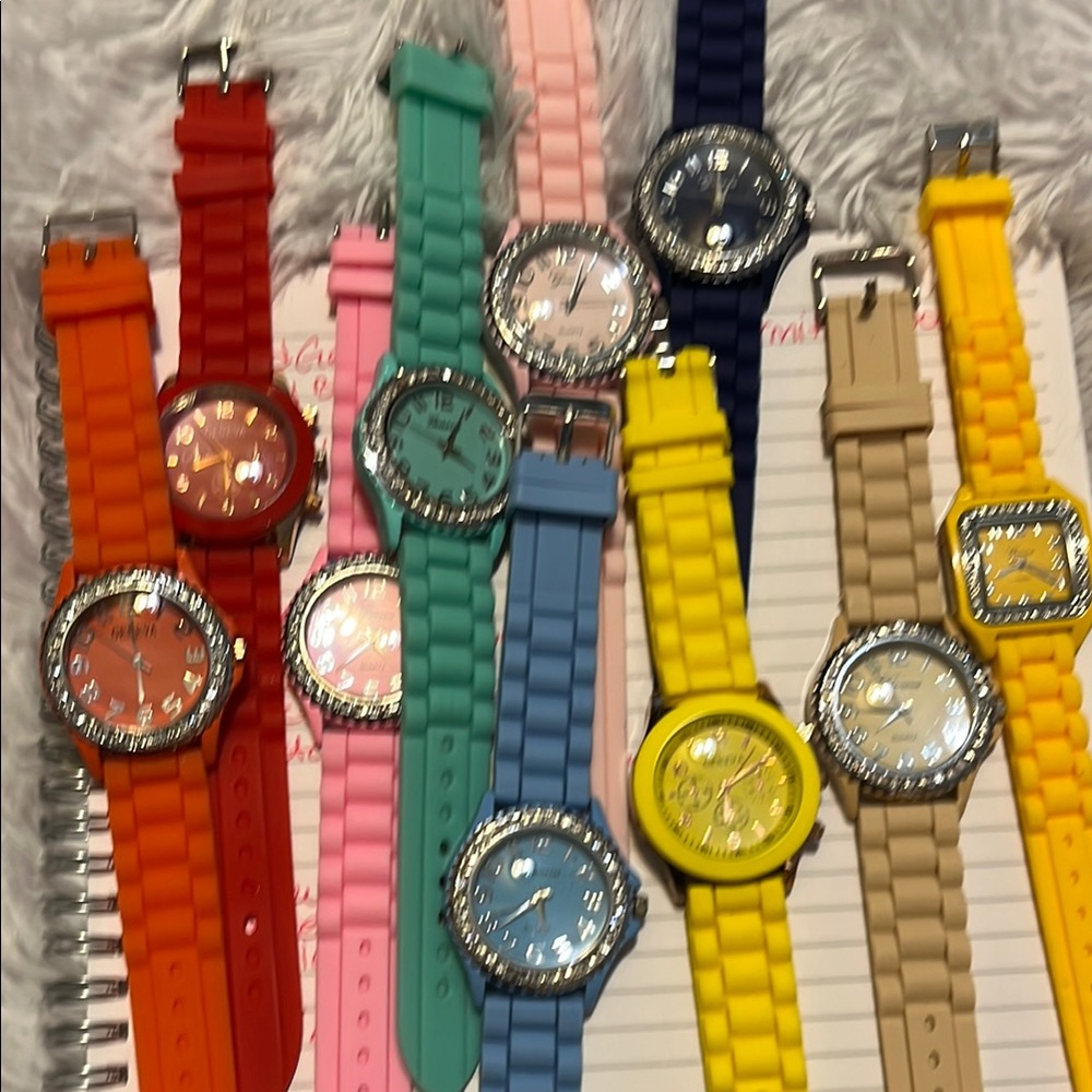 Colorful Silicone Strap Watches
